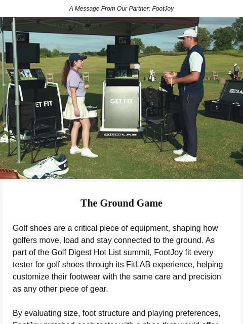 golfdigest newsletter: If the shoe fits
