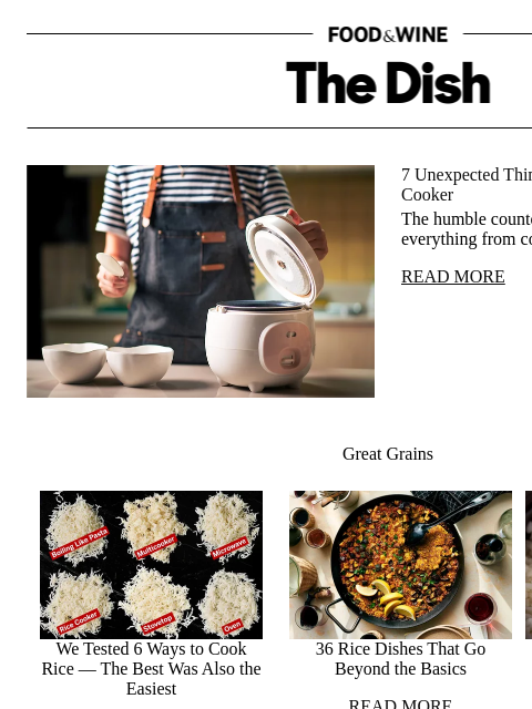 foodandwine newsletter: 7 Unexpected Things You Can Make in a Rice Cooker