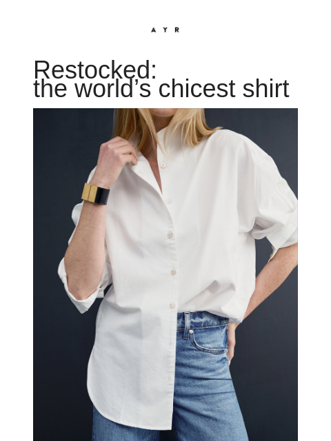 ayr newsletter: HEATHCLIFF’S DRESS SHIRT