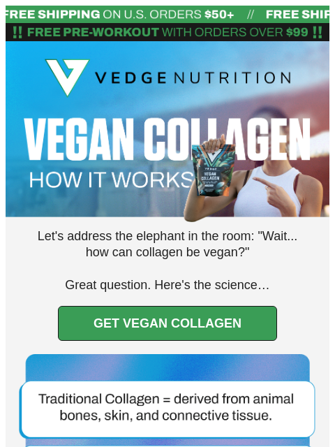 vedgenutrition newsletter: ✨ That Cruelty-Free Glow