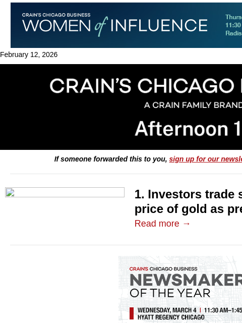 crainalerts newsletter: Old-line exchanges chase new traders​