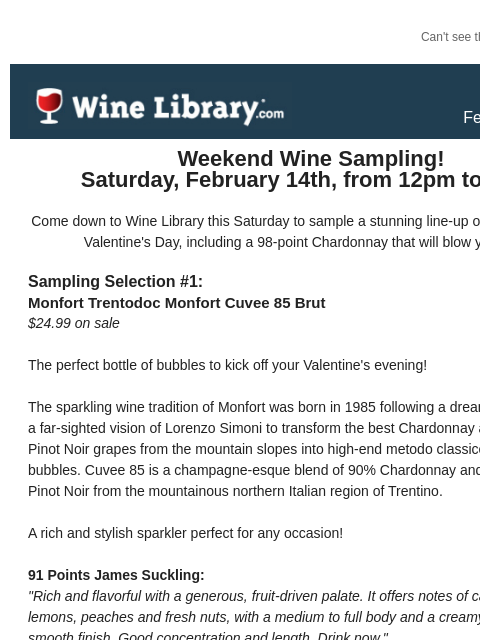winelibrary newsletter: Stop in this Saturday to taste a stunning line-up ...