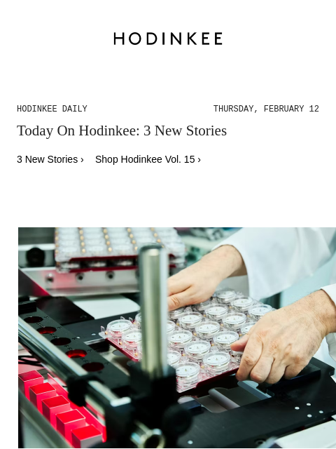 hodinkee newsletter: Hodinkee Daily | 02/12/2026