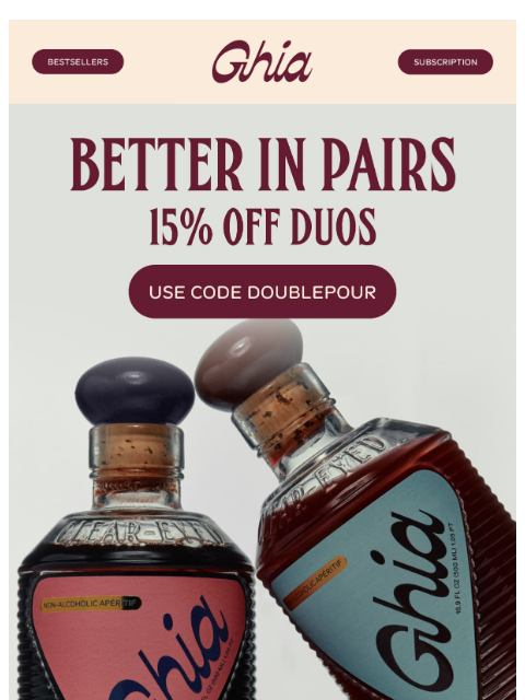 drinkghia newsletter: Worth pouring twice