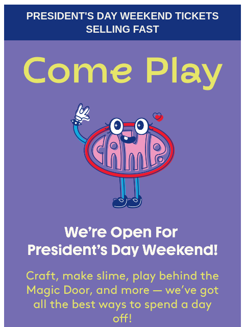 camp newsletter: From Valentine’s to Presidents’ Day ❤️