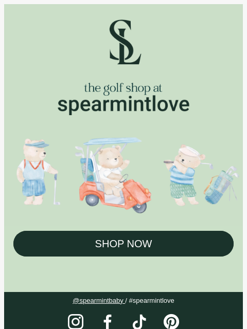 spearmintlove newsletter: Welcome to The Golf Shop 🏌️