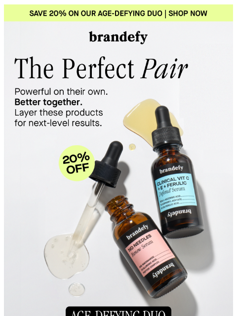 brandefyskin newsletter: NEW: Age-Defying Duo