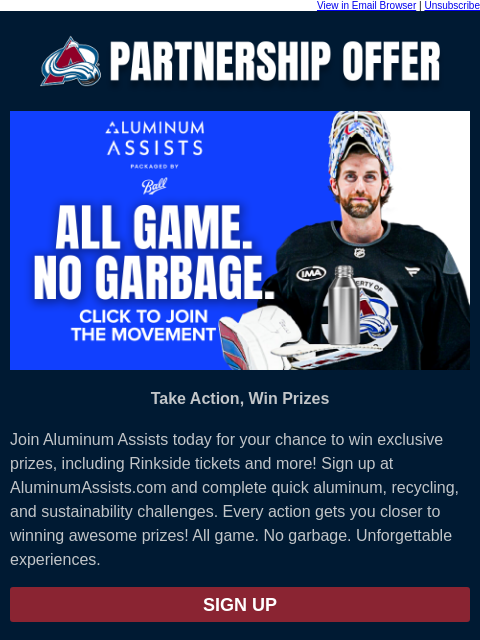thecoloradoavalanche newsletter: ⛰️ Join Aluminum Assists