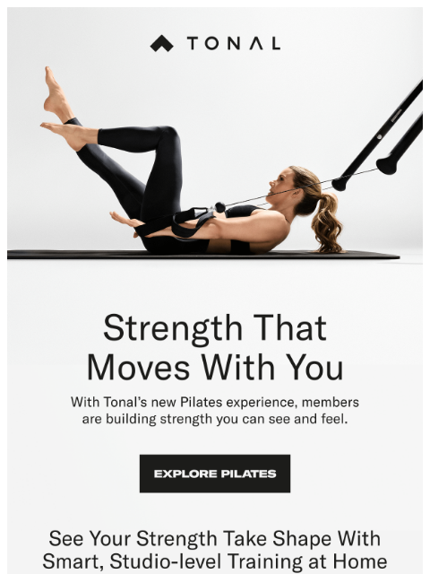 tonal newsletter: Pilates That Shows