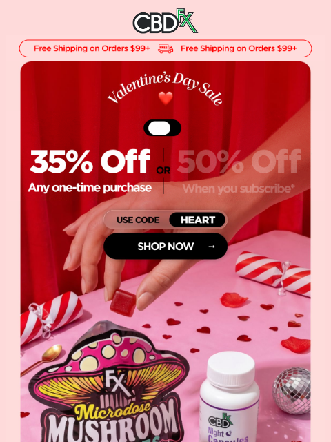 cbdfx newsletter: Valentine’s Day Sale: Get up to 50% OFF sitewide! ...