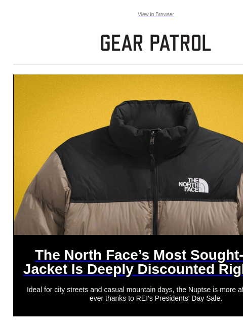gearpatrol newsletter: The North Face's Most Coveted Jacket Has Never Bee...