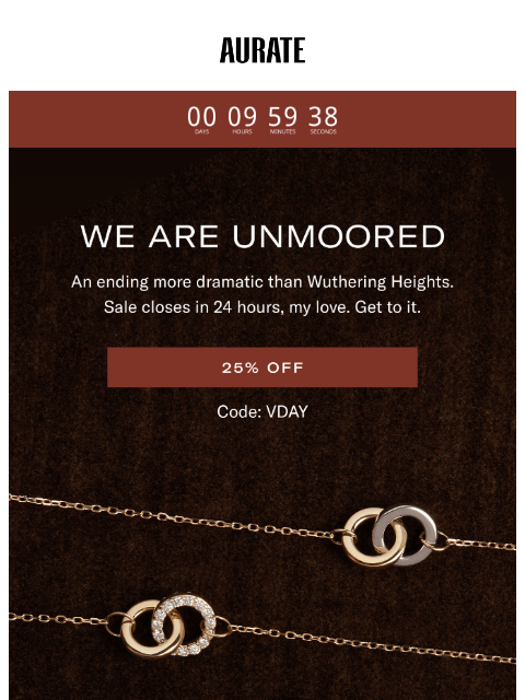 auratenewyork newsletter: 24 HRS LEFT FOR 25% OFF