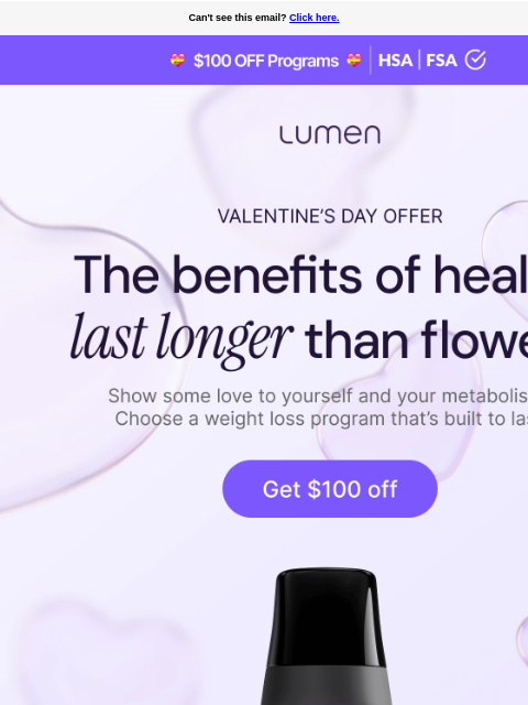 lumen newsletter: Valentine’s Day Sale❣️ You’ll love this $100 off �...