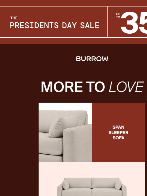 burrow newsletter: Bestsellers up to 35% off