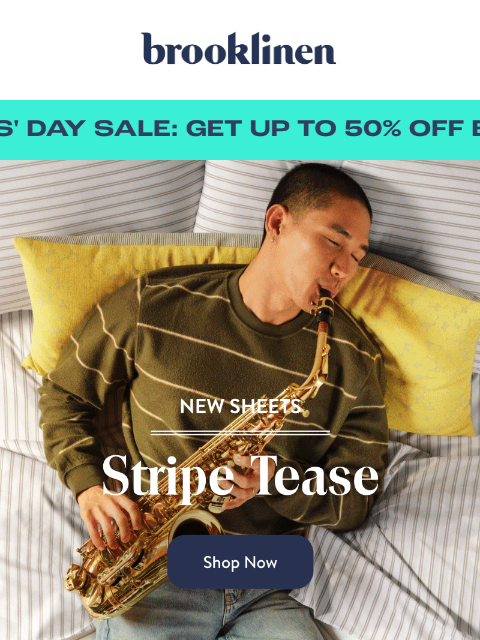 brooklinen newsletter: Our stripes are SELLING FAST!