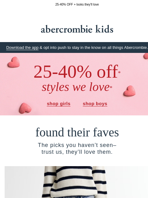 abercrombie newsletter: for your favorite valentine ❣️