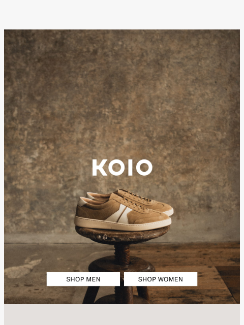 koio newsletter: The Monza: SS26 starts here - Now in Stock