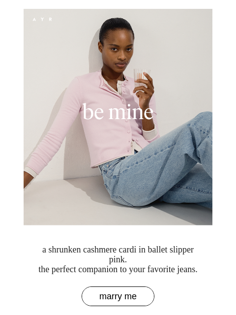 ayr newsletter: MARRY ME
