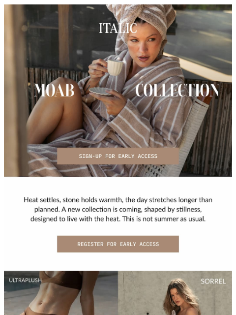 italic newsletter: Coming Soon: The Moab Collection