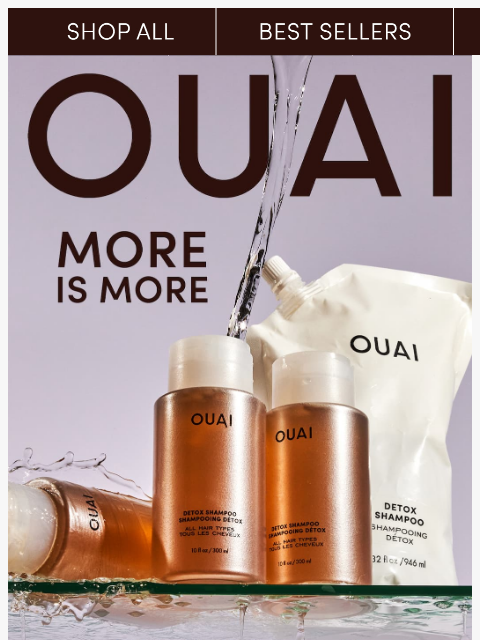 theouai newsletter: 3 bottles for the price of 2 with Refill Pouches