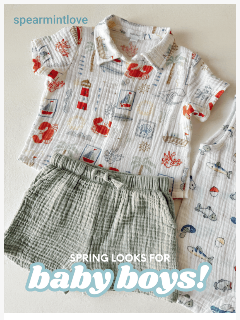spearmintlove newsletter: Spring Looks for Baby Boys ☀️
