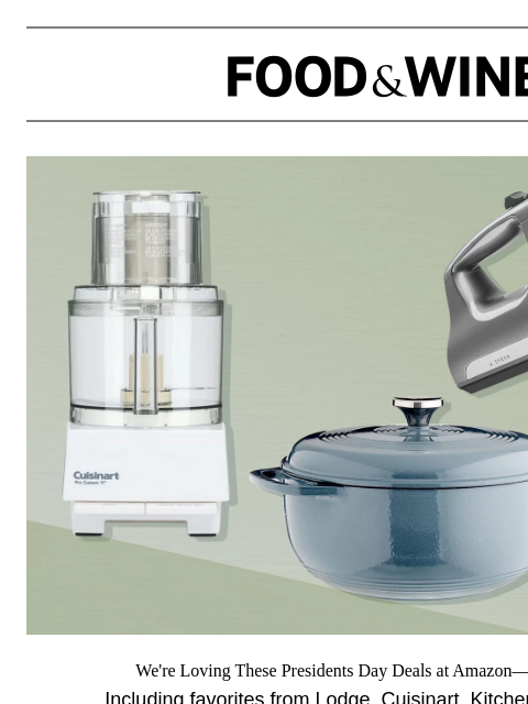 foodandwine newsletter: Up to 80% Off: KitchenAid, Cuisinart, Lodge, and M...