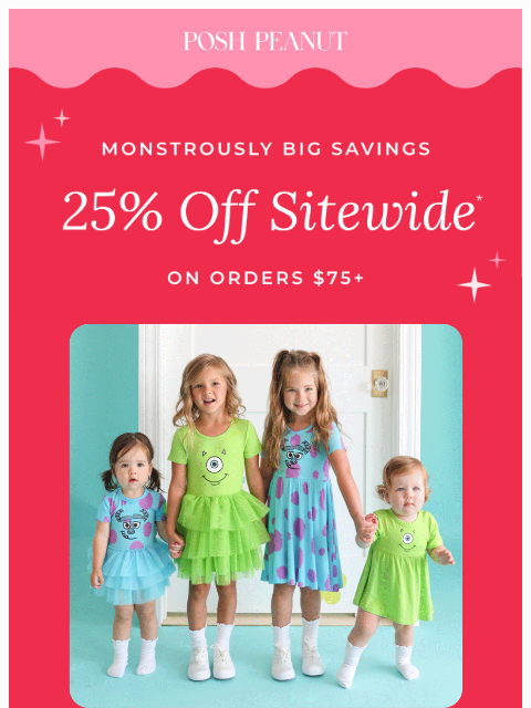 poshpeanut newsletter: Don’t Miss It: 25% OFF Orders $75+  😱