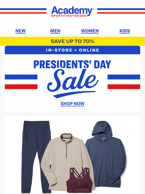 academy newsletter: SAVE BIG NOW! Presidents' Day Sale