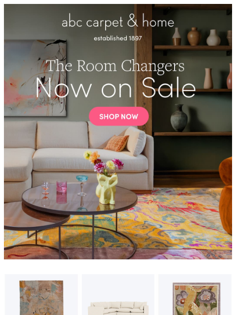 abchome newsletter: This Weekend Only: Save on Furniture AND Rugs!