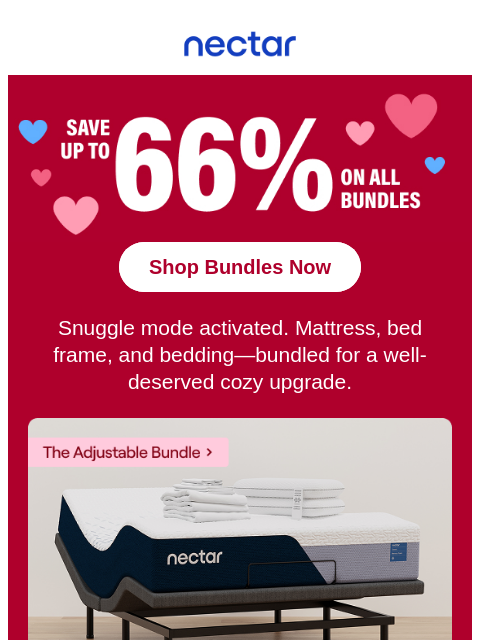 nectarsleep newsletter: Bed + frame + bedding = love-at-first-snooze 💕😴