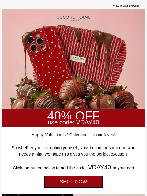 coconut-lane newsletter: The Valentine that won't disappoint 👀