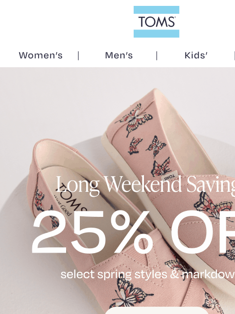 toms newsletter: Take 25% Off Alpargata Prints