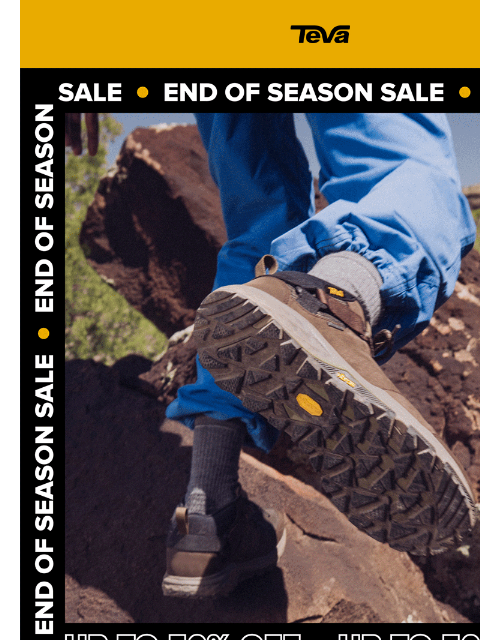 teva newsletter: Up to 50% Off our End of Season Sale! 🔔🔔