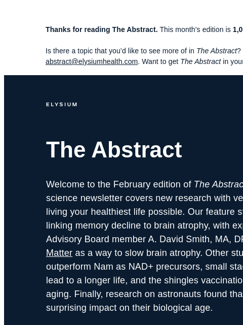 elysiumhealth newsletter: 🧠 This is why memory really declines (and what to...