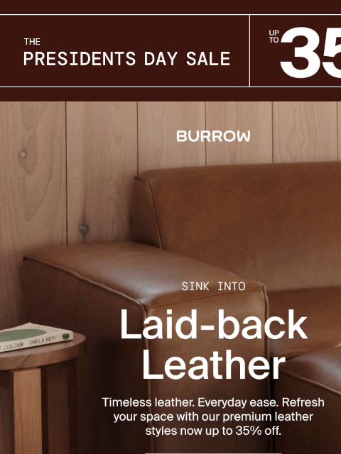 burrow newsletter: Laid-Back Leather