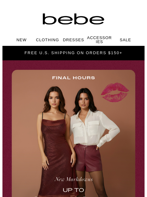 bebe newsletter: NEW Markdowns, Final Chance at Up to 65% Off