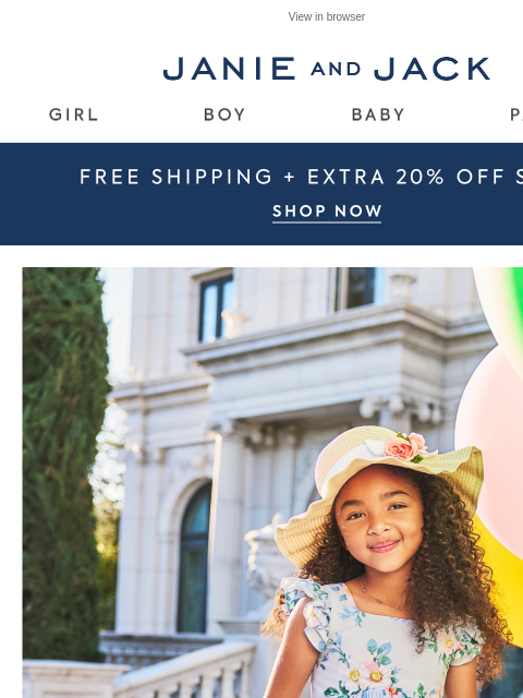 janieandjack newsletter: Just in: our most-loved dress