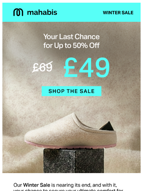 mahabis newsletter: Final call - Winter Sale ending