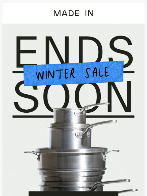 madeincookware newsletter: Ends Tomorrow: Up to 30% Off
