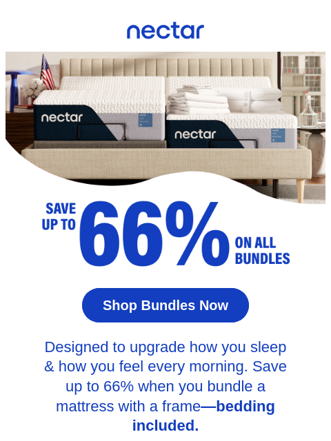 nectarsleep newsletter: Never sleep hot again 😌 Save up to 66% on bundles...