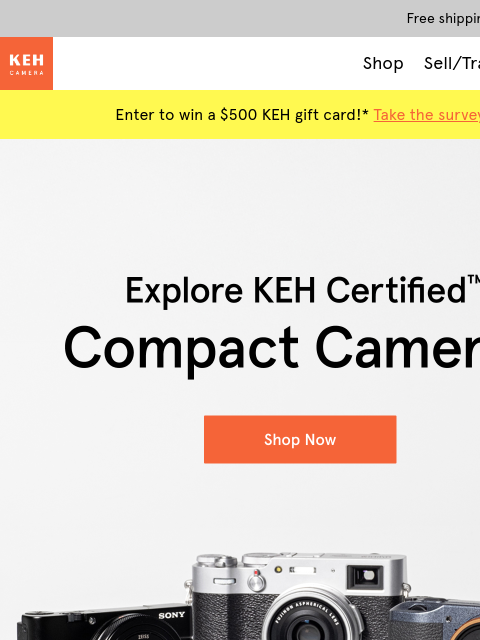 keh newsletter: Compact cameras, serious performance 💪