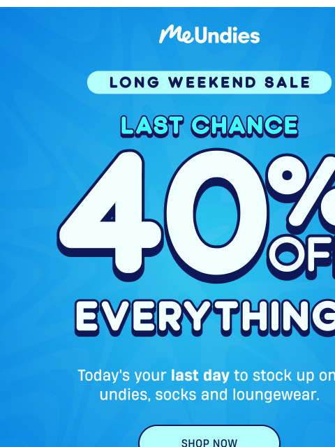 meundies newsletter: You Really Don't Want To Miss This