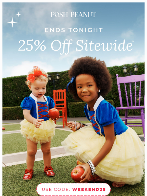 poshpeanut newsletter: 25% Off Sitewide Finale ⏳