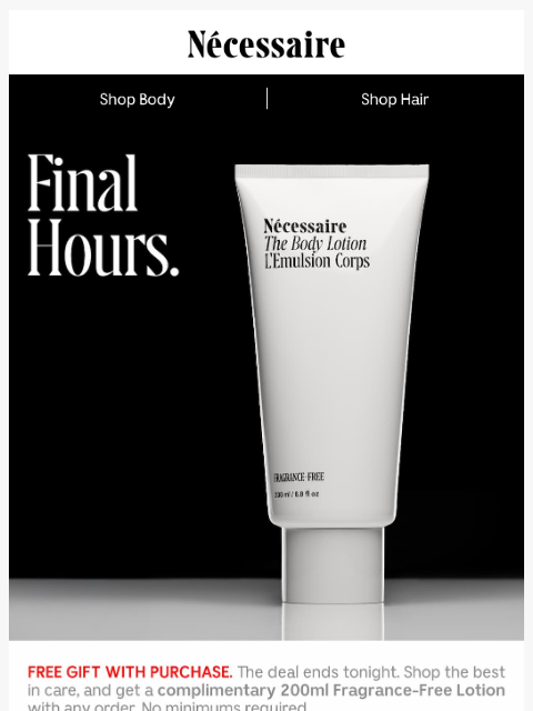 necessaire newsletter: Final Hours