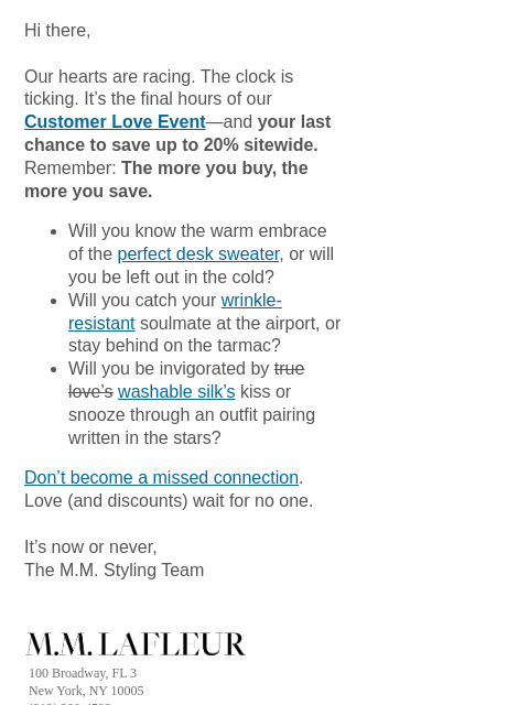 mmlafleur newsletter: CODE RED: Buy More, Save More ends soon. 🚨