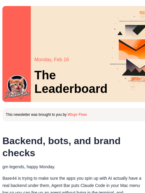 producthunt newsletter: 😸 OpenAI 🤝 OpenClaw