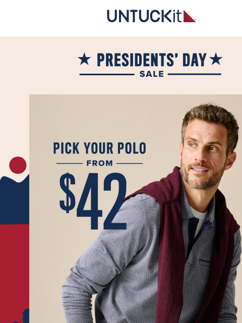 untuckit newsletter: Pick a Polo—Now From $42👕
