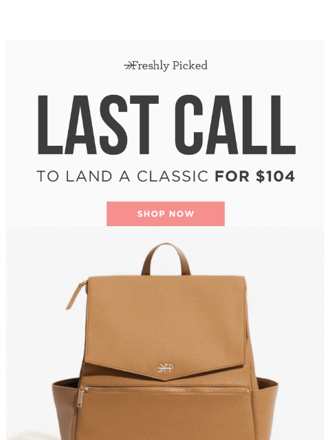 freshlypicked newsletter: Last Chance: Classic Diaper Bags $104
