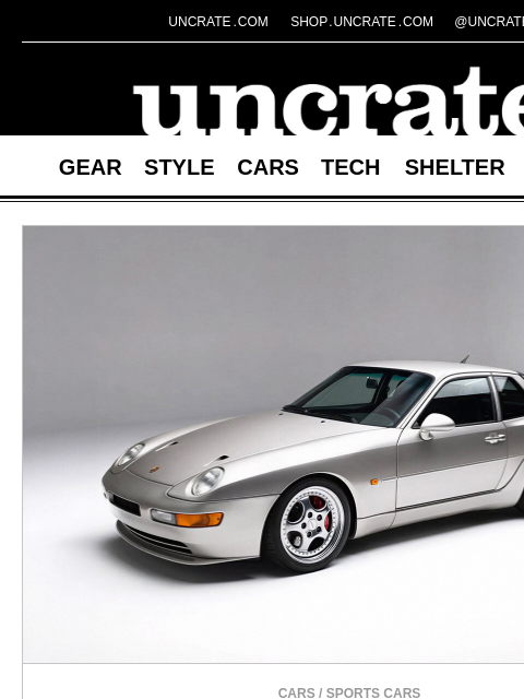 uncrate newsletter: Helena Suková's 1993 Porsche 968 Turbo S & more