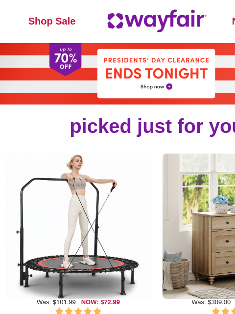 wayfair newsletter: TRAMPOLINES ❗  CLEARANCE ❗ FINAL HOURS ❗ 